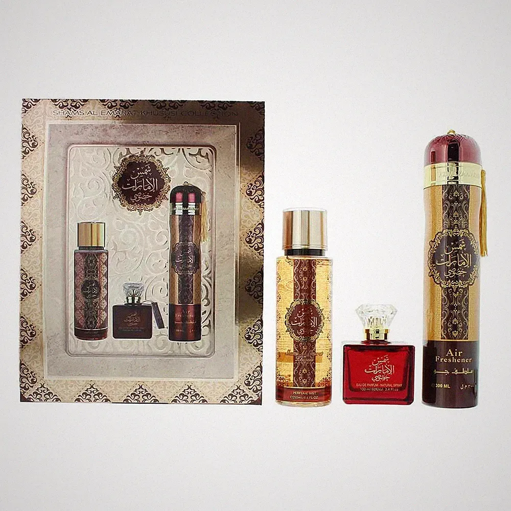 Ard Al Zaafaran Shams Al Emarat Khususi Gift Set | Sweet Oriental Perfume &