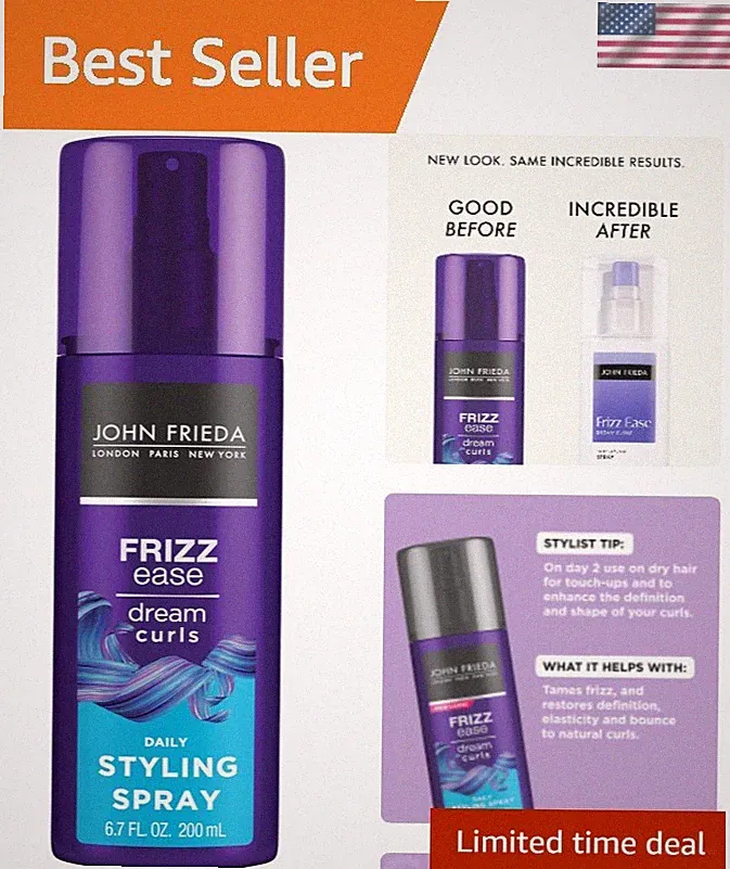 Daily Curl Styling Spray - Frizz Control with Oriental Sandalwood Scent, 6.7oz
