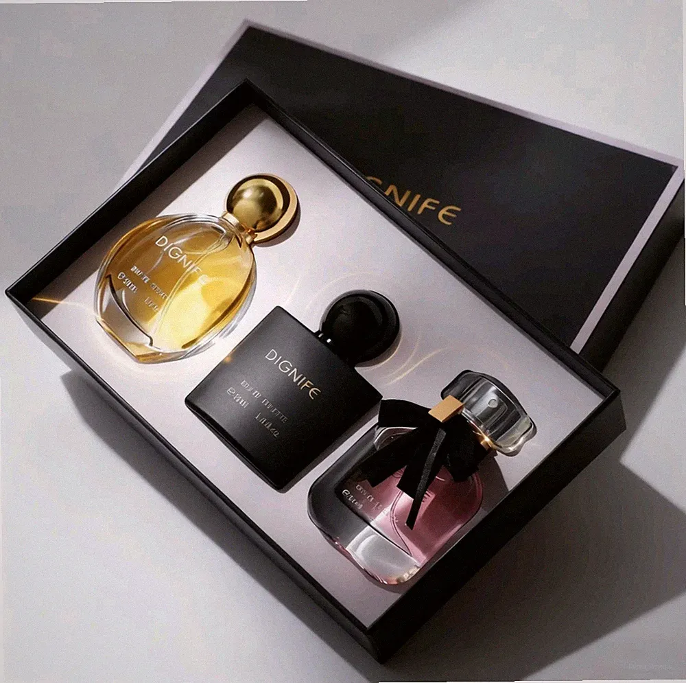 DIGNIFE Eau de Toilette Spray Gift Set 3 x 30ml Unisex, Floral Oriental Gourmand