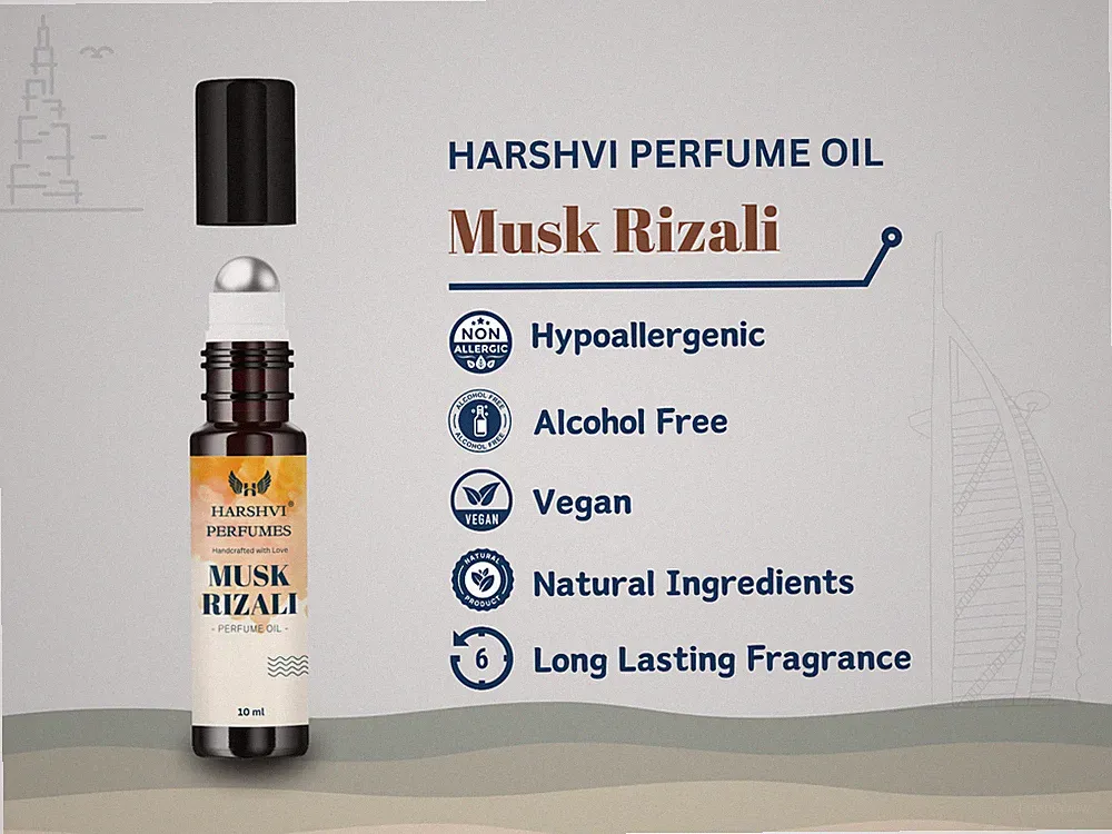 Musk Rizali Perfume Oil / CPO | White Musk, Oriental | Long-lasting Unisex Attar