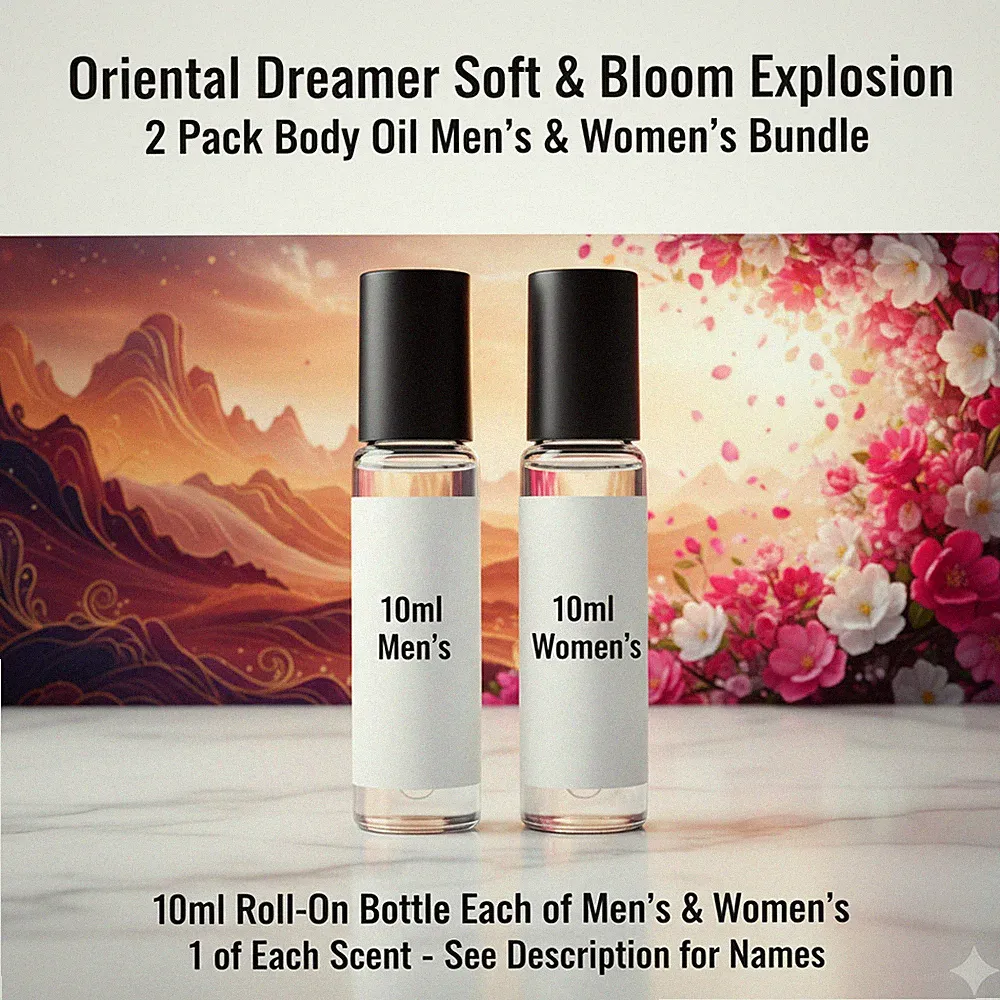 Oriental Dreamer Soft Bloom Explosion 2 Pack 10ML RollOn Perfume Body Oil Bundle