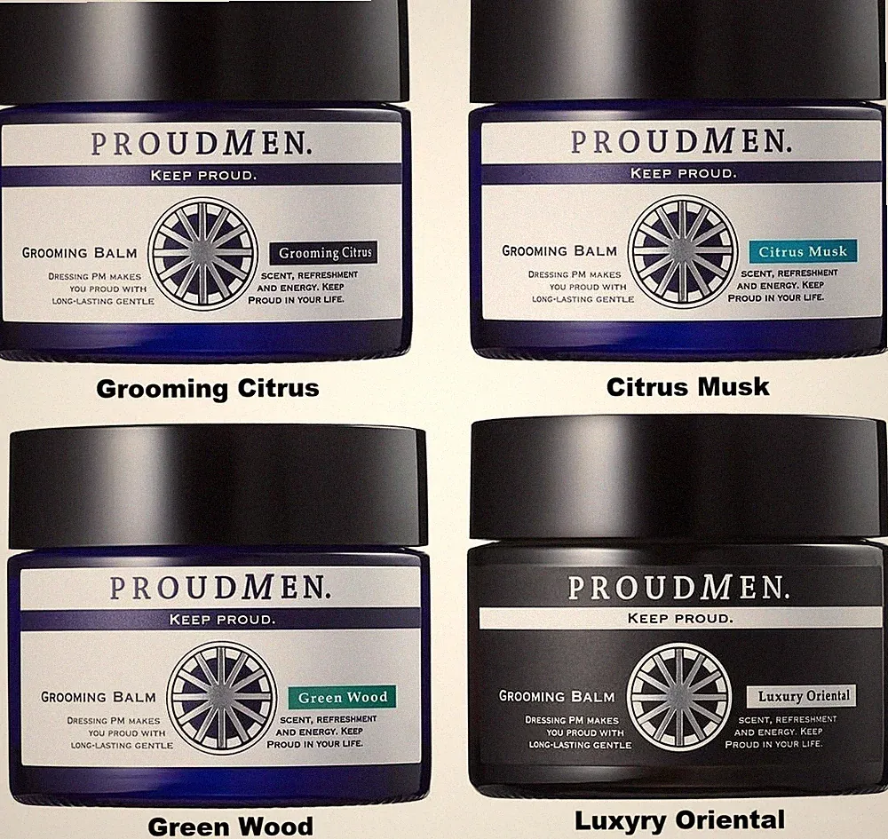 PROUDMEN Grooming Balm 40g Solid Perfume for Men 4 Scents Japanese Deodorant EDC