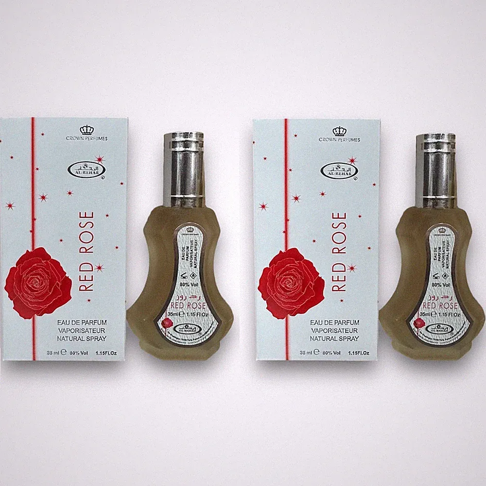 Red Rose 35ml by Al Rehab Oriental Natural Perfume Spray (Pack of 2)